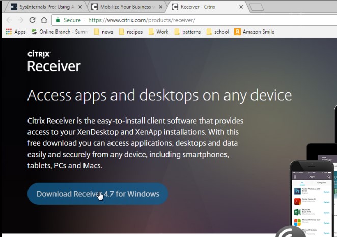 install citrix receiver english